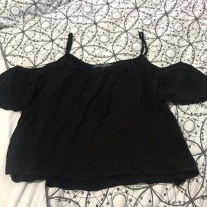 Black strap crop top